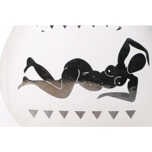 Cameo Art Glass Vase Att. To Fellerman and Raabe C. 1990's For Sale - Image 10 of 13