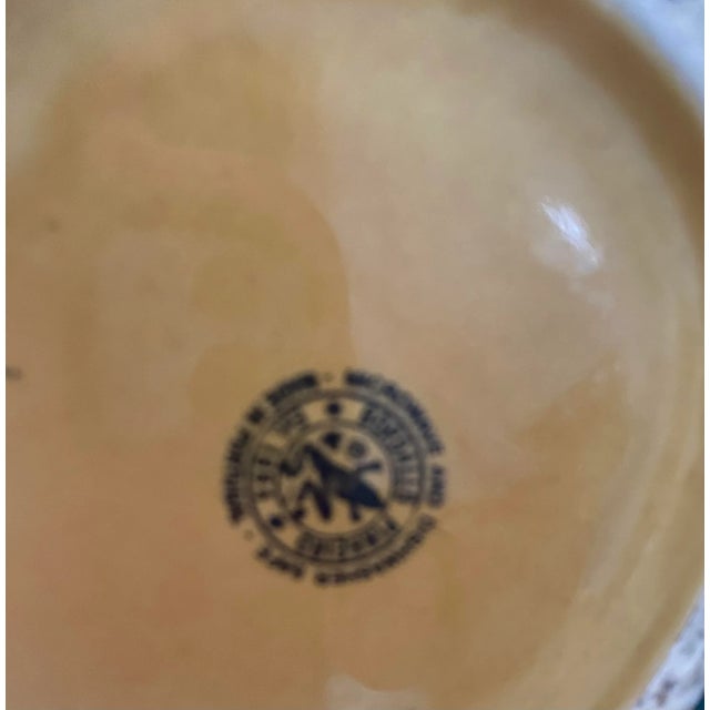 1990s Bordallo Pinheiro Rooster Pitcher in Honey Gold Color For Sale - Image 9 of 11