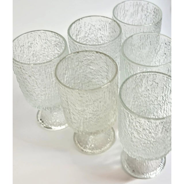 Icy Textured Goblets- Set of Six For Sale - Image 6 of 10