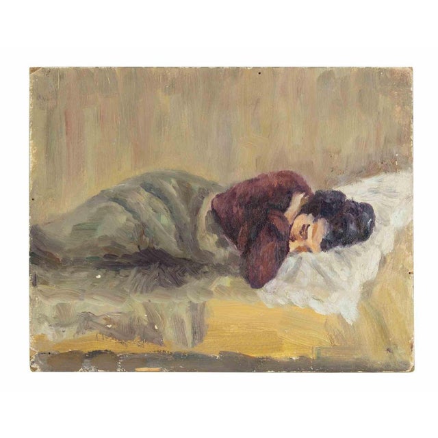 Francesco Settimj, Old Woman, Oil Painting, Mid-20th Century For Sale - Image 4 of 5