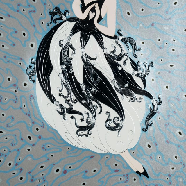 Erte "Tuxedo" Hand Signed & Numbered Limited Edition 177/300 Framed & Matted Serigraph For Sale In San Diego - Image 6 of 11