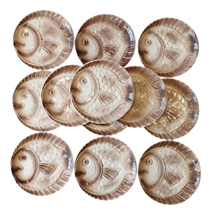 Vintage Sarreguemines Zoomorphic Plates, 1970s, Set of 12