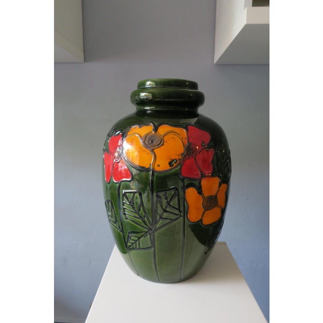 Large Vintage Brutalist Ceramic Floor Vase, 1960s For Sale - Image 6 of 11
