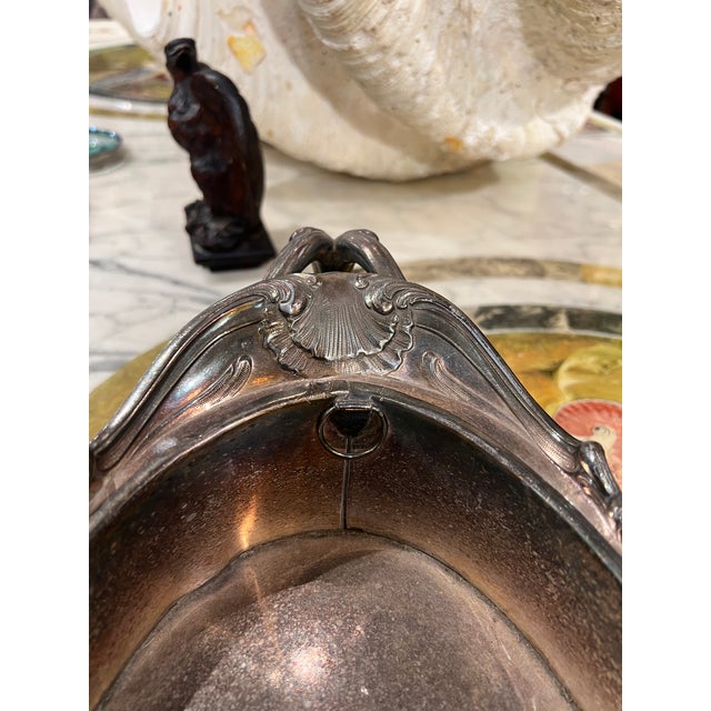 Victor Saglier (French, 1809-1894) Silvered Bronze Centerpiece or Planter For Sale In Boston - Image 6 of 10