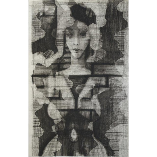 Sacha Chimkevitch, Mystery and Feminine Seduction, Original Watercolour & Pastel Drawing For Sale - Image 6 of 6