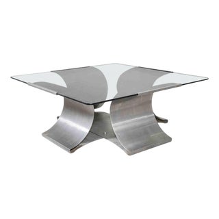 Vintage Coffee Table attributed to François Monnet, Italy, 1970s For Sale