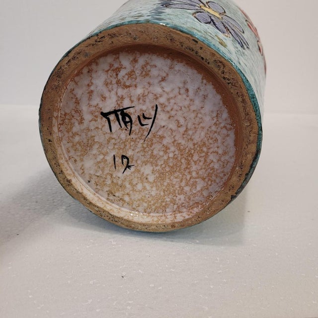 Ceramic Daisies Vase, Italy, 1970s For Sale - Image 16 of 18