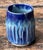 Vintage Studio Pottery Blue Ceramic Vase For Sale - Image 11 of 18