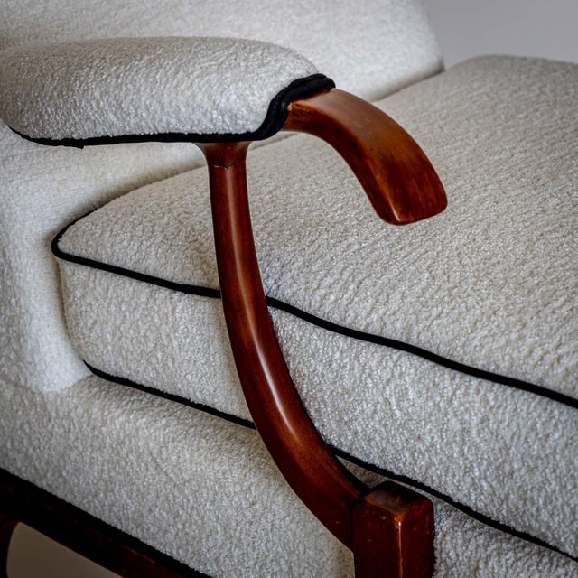 Mid-20th Century Pair of Wingback Armchairs, attr. to Paolo Buffa, Italy For Sale - Image 9 of 14