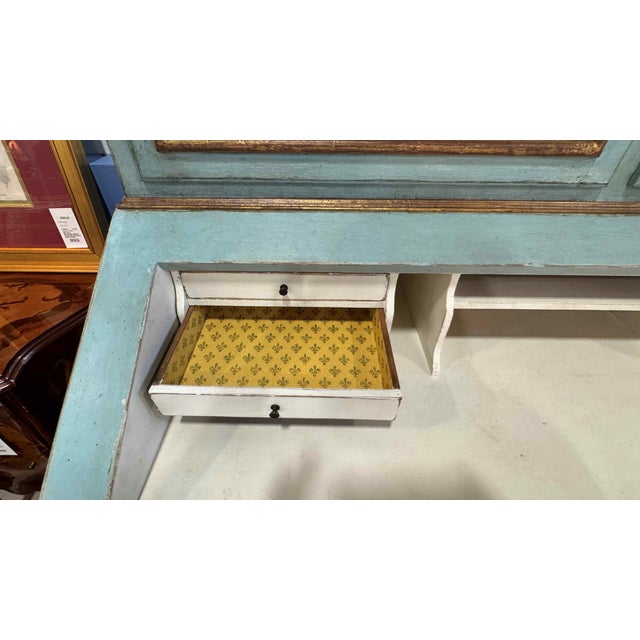 Wood Minton Spidell French Louis XV Secretary Desk Cabinet For Sale - Image 7 of 16