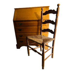 1950s Vintage Secretary Desk by Barbo’s Furniture With Chair - Set of 2