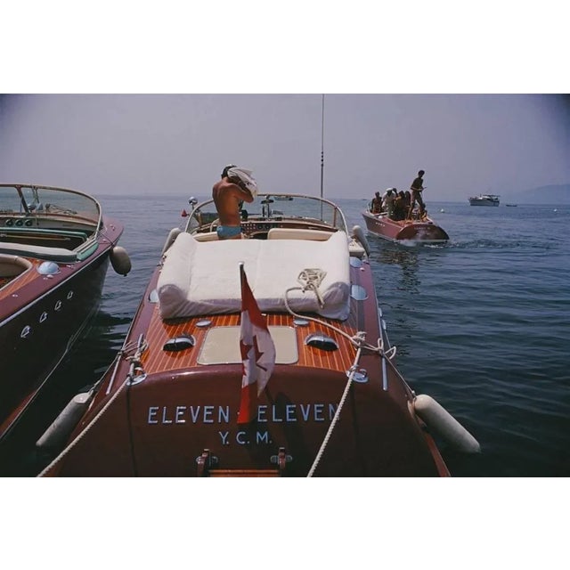 Slim Aarons Estate Print motorboats in Antibes, 1969 For Sale - Image 3 of 3