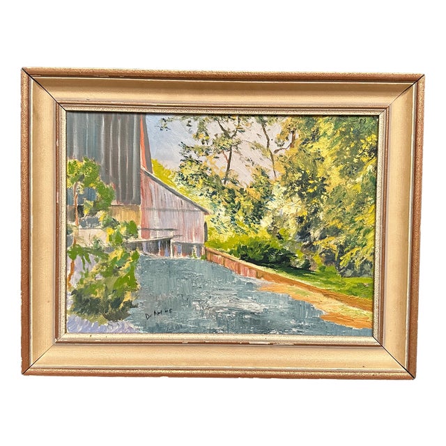 Waterfall, 1960s, Oil Painting on Canvas, Framed For Sale