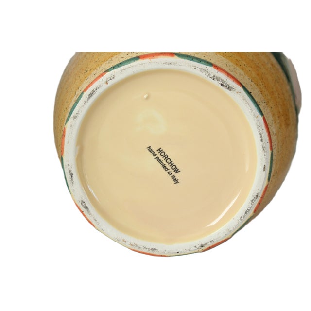 14" European Farmhouse Horchow Vase Handcrafted in Italy For Sale - Image 4 of 6