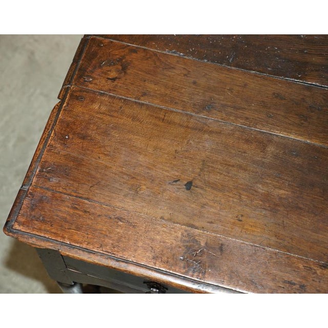 17th Century Antique Charles Ii Flemish Oak Side Table with Single Drawer, 1670 For Sale - Image 4 of 18