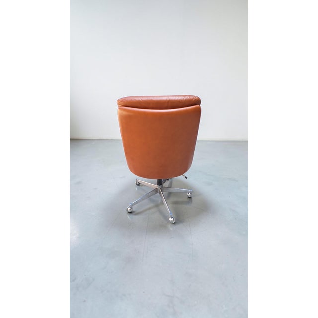 Leather Office Chair by Ring Mekanikk, Norway, 1960s For Sale - Image 4 of 9