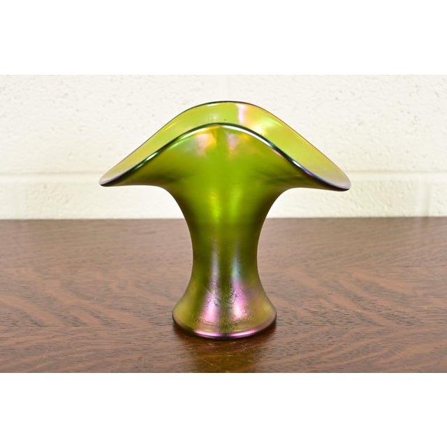 Loetz Art Nouveau Creta Glatt Iridescent Art Glass Vase, Circa 1900 For Sale - Image 11 of 11