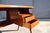 Blue Small Geometric Desk in Mahogany and Blue Laminate by Vittorio Dassi for Dassi, 1950 For Sale - Image 8 of 13