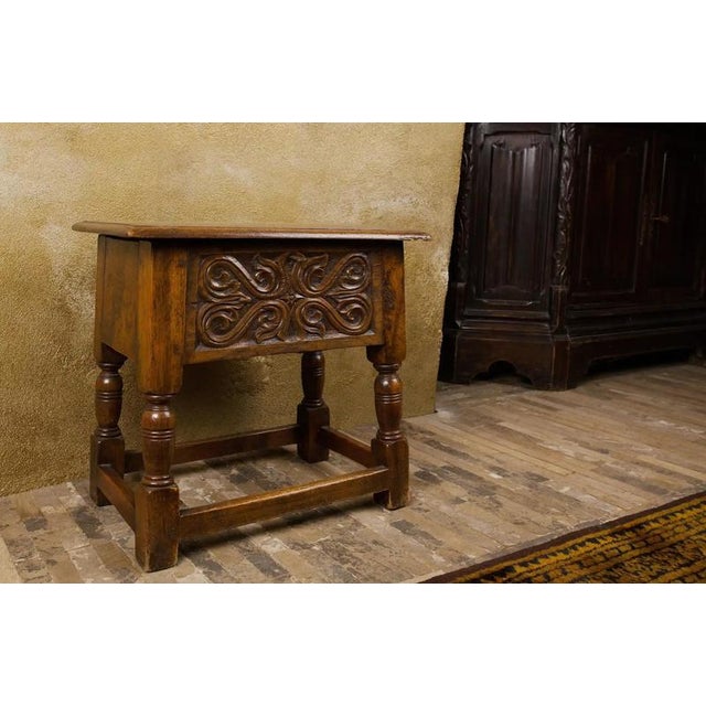 Antique Oak Chest, 1800s For Sale - Image 4 of 6