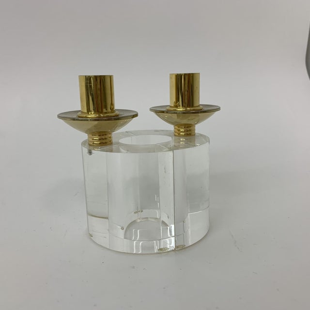 Acrylic Glass Candleholders, 1970s, Set of 2 For Sale - Image 6 of 18