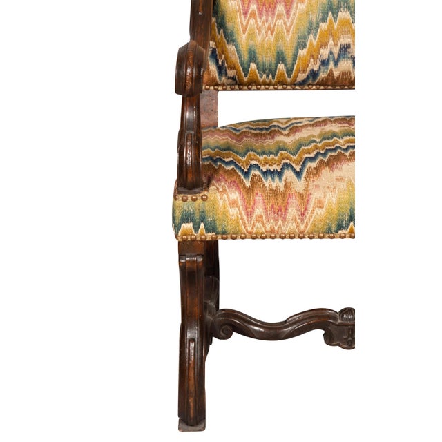 Louis XIV Walnut Armchairs - A Pair For Sale - Image 10 of 13