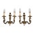 1960s Spanish French Neoclassical Cast Brass 2-Light Sea Horse Wall Sconces - A Pair For Sale