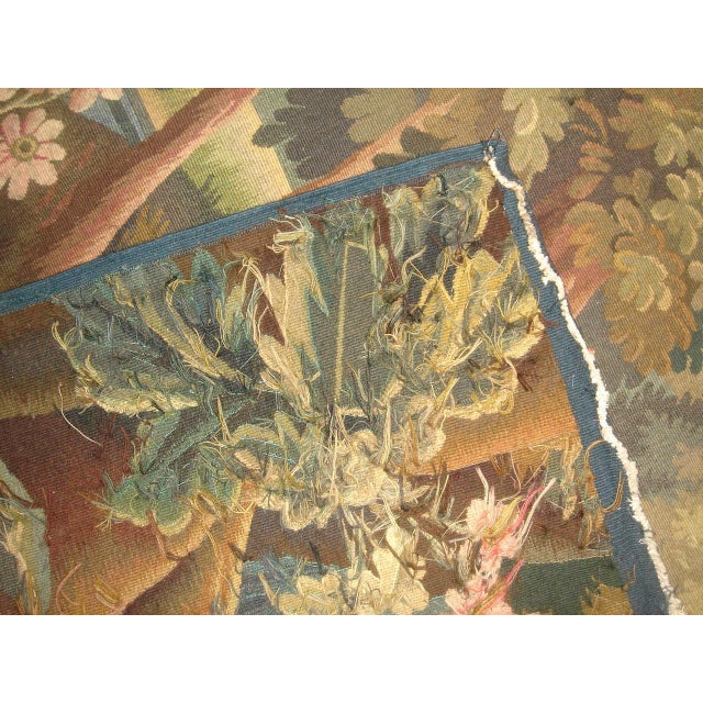 Antique Verdure Tapestry With River For Sale - Image 11 of 11