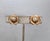 Vintage 1970s Signed Crown Trifari Goldtone Faux-Pearl Flower Clip Earrings-2 Pieces For Sale In Philadelphia - Image 6 of 7