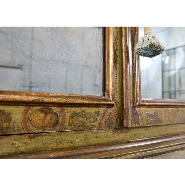 19th Century Venetian Lacquer Painted Secretary Bookcase Desk For Sale - Image 10 of 18