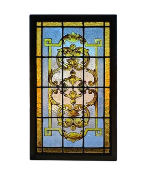 Stained Glass Panel - Antique Stained, Textured and Etched Glass