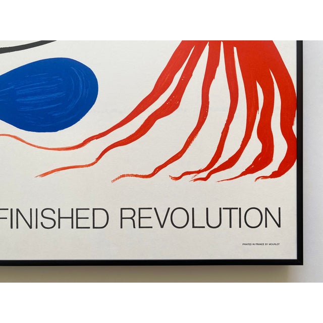 Alexander Calder Vintage 1976 Mid Century Modernist Mourlot Fine Art Lithograph Print Framed Our Unfinished Revolution Poster " Octopus " 1975 For Sale - Image 18 of 18