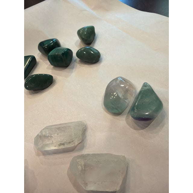Assorted Natural Crystal & Gemstone Collection With Meditation Beads & Crystal Wands For Sale - Image 9 of 10