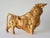 Gold Large Mid-Century Gold Ceramic Bull Sculpture For Sale - Image 8 of 10