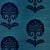 Sample - Schumacher Ottoman Flower Sisal Wallpaper in Peacock For Sale