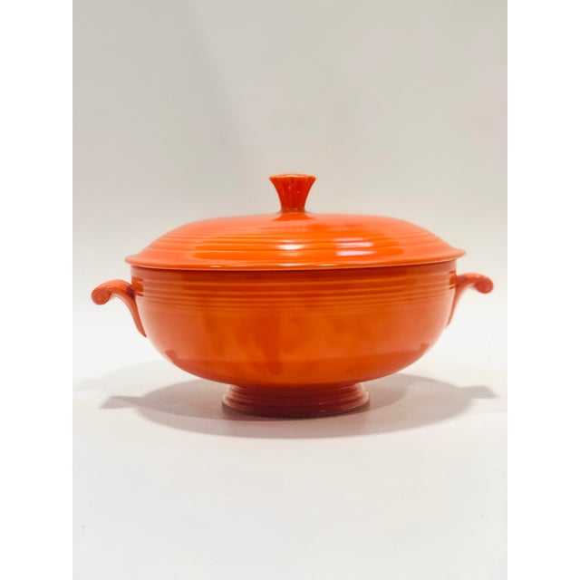 1950s Orange Fiestaware Covered Serving Dish Chairish