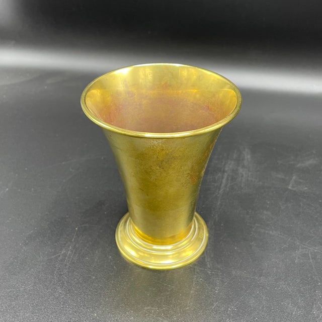 Vase from Ystad Metall, Sweden, 1950s, in Flawless conditions. Designed 1950 to 1959 This piece has an attribution mark, I...