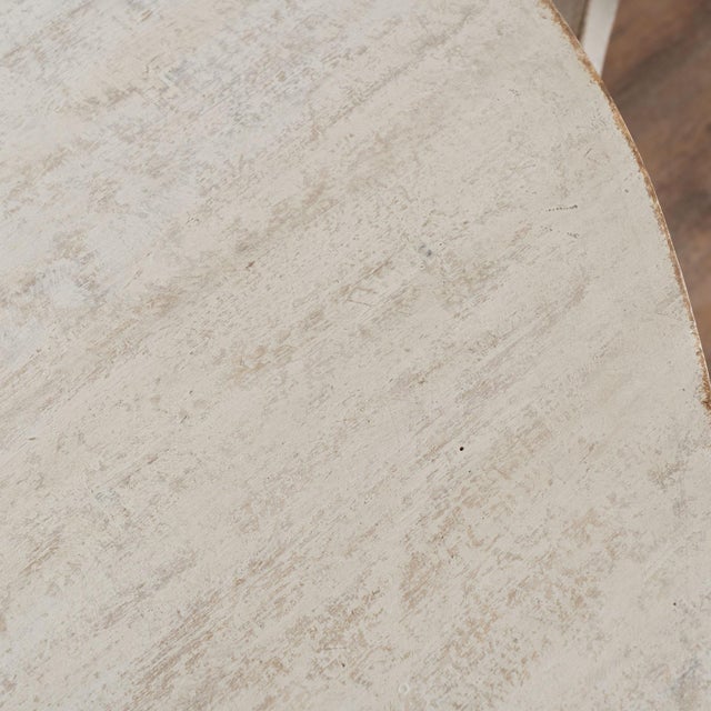 Late 19th Century 19th Century Swedish White Demi Lune Console Tables For Sale - Image 5 of 12