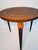 Vintage 1960s Round Side Table With Tile Top Accent Teak Legs. Top of the table is a mix of laminate and tile. The base is...