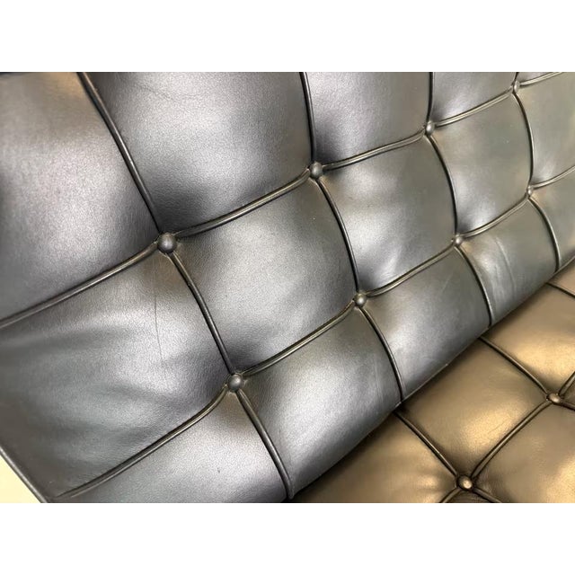 Leather Barcelona Chair by Ludwig Mies Van Der Rohe for Knoll Inc. For Sale - Image 5 of 15