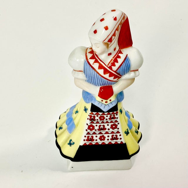 Herend Vintage Herend Porcelain Hungarian Folk Dancer Figurine in Native Attire For Sale - Image 4 of 10