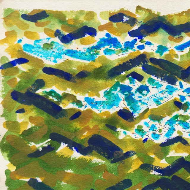 'Abstracted Lake Landscape' by Carl Frederick Riter, 1967; Wisconsin Artist For Sale In Monterey, CA - Image 6 of 9