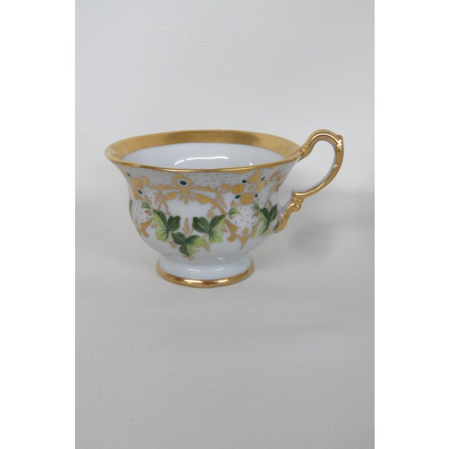Carl Tielsch C T Germany Bone China Leaf Teacup and Saucer 4511b For Sale - Image 4 of 16