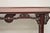 Chinoiserie Vintage Chinese Oriental Fretwork Carved Hardwood Altar Console Hall Table For Sale - Image 3 of 12