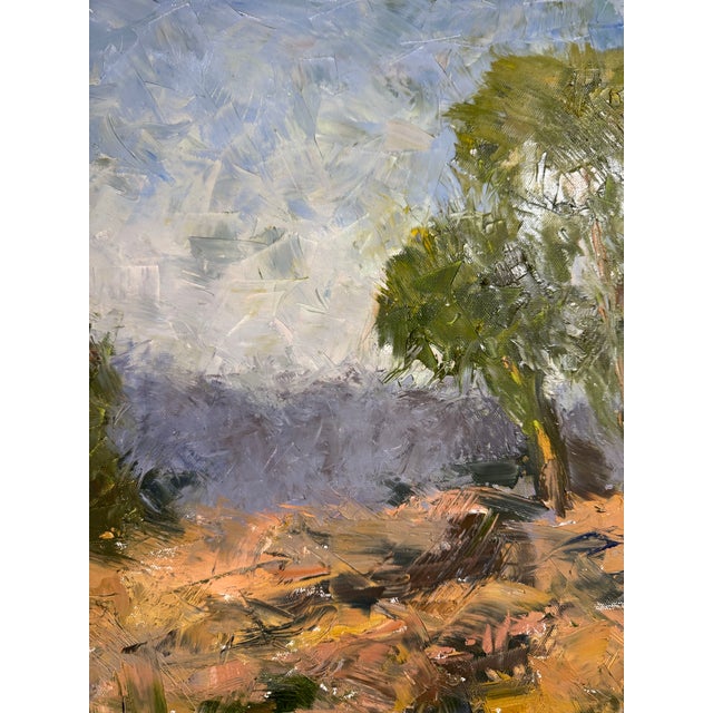 Signed Oil Landscape Painting by P.K. Jones in Gilt Frame Beautiful original oil landscape painting signed P.K. Jones,...