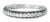 14K White Gold Black & White Diamond 3-Row Eternity Wedding Band Ring. This elegant ring features 31 brilliant round white...