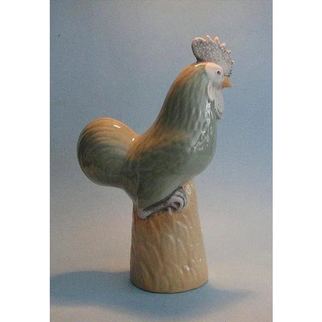 Large Chinese Export Celadon Porcelain Figure of a Chicken or Rooster For Sale In New York - Image 6 of 11