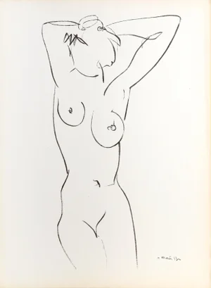 Nue De Face #3, Henri Matisse Collotype, Signed in Plate