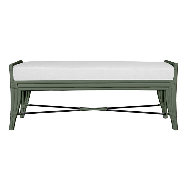 Malacca Bench - Evergreen For Sale In West Palm - Image 6 of 6