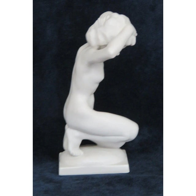 White Karl Tutter Hutschenreuther Porcelain After the Bath Nude Woman Figurine For Sale - Image 8 of 12