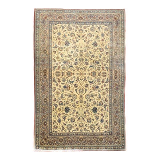 1970s Vintage Persian Nain Rug 5'5'' x 8'5'' For Sale